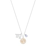 Swarovski Pendente Zodiac Vergine, Cristallo Violetto, Rodiato, da Donna