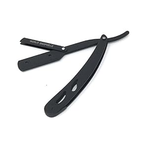 WSV- Straight Cut Throat Razor Traditional Manual Barber Men Stainless Steel Handle Stainless Steel Shaving Razor-by… - Image 3