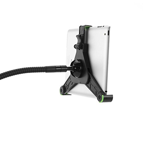 deleyCON HQ Universal Tablet Halterung flexibel einstellbar / Tischbefestigung / Metall – von 8,9 bis 10,4 Zoll (nicht breiter als 245mm) – Winkel verstellbar für iPad / Galaxy Tab usw – mit & ohne Case nutzbar Schwarz - 4