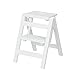 Produktbild ZEMIN Klappleiter Hocker 2/3/4-Schritt Möbel Einfach Haushalt Regal Holz, 4 Farben, 3 Größen (Farbe : D, größe : 3-42x54.5x68cm)