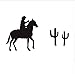 Produktbild LIWEIXKY Heißer Cowboy Riding Horse Wandaufkleber Abnehmbare Klebstoff PVC Tapete Für Wohnzimmer Wohnkultur Wandtattoo 78X44 cm