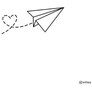 Wandaufkleber Papierflieger mit Herz