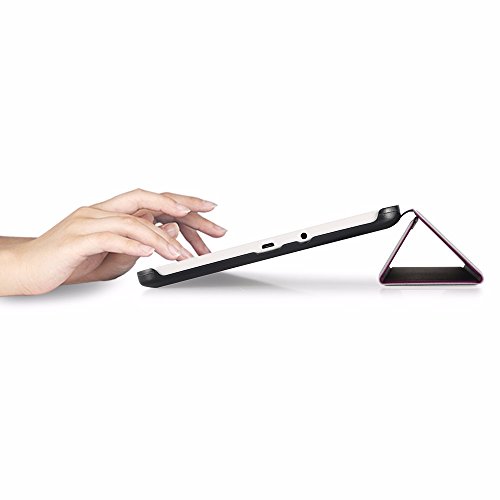 EasyAcc Samsung Galaxy Tab E 9.6 Hülle Schutzhülle T560 Case Hochwertiges PU Leder Etui – mit Standfunktion für Samsung Galaxy Tab E T560/T561 (9,6 Zoll) Tablet-PC (Lila, Kunstleder, Ultra Dünn) - 4