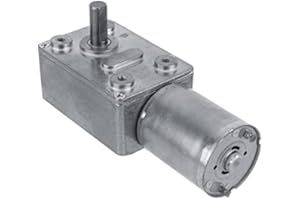 FTVOGUE Motoriduttore DC 12V Riduzione Reversibile motore elettrico CW/CCW Motoriduttore a vite senza fine reversibile ad alta coppia 5/6/20/40/62RPM (40RPM)