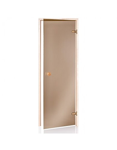 STANDART SAUNATÜREN 70 x 190 Glasfarbe: bronze – Rahmenmaterial: Espe - 2