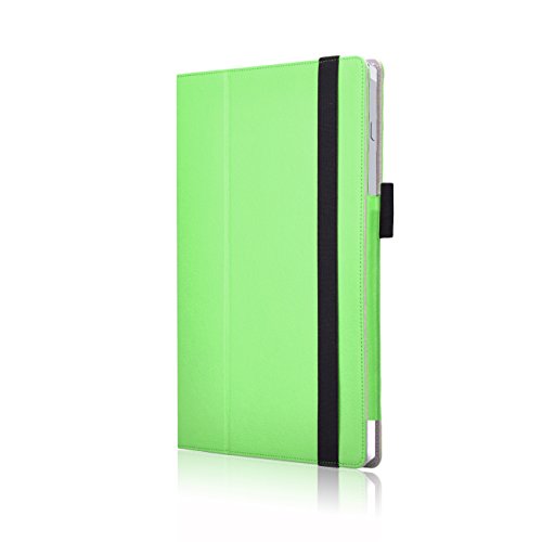 Microsoft Surface Pro 3 Cover Tasche mit praktischer Stand Funktion Case aus robustem Kunstleder kombiniert Schutz und Design für Ihr Microsoft Surface Pro 3 Hülle Case Grün von UC Express® - 7
