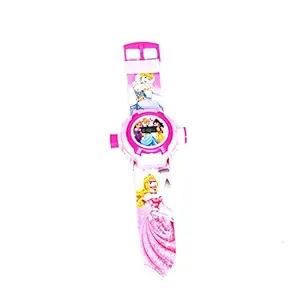 Baal Cartoon Character Projector Watch 24 Images Wrist Led Watch Birthday Return Gift for Kids (M3)
