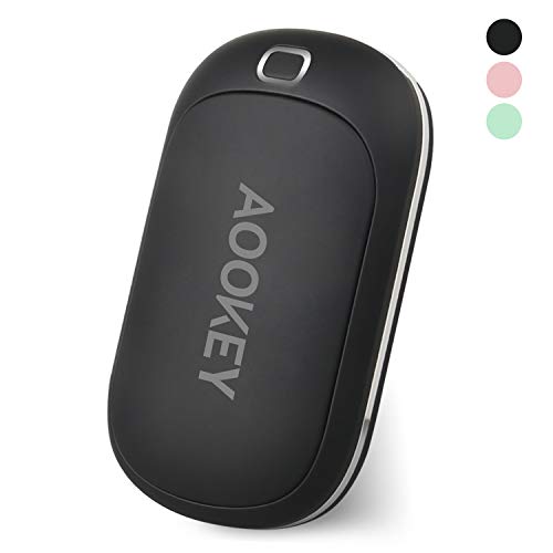 Aookey Scaldamani Ricaricabile USB Scaldamani Elettrico 5200mAh Power Bank Scaldamani Portatile, USB Ricaricabile Scaldamani Riutilizzabile con Riscaldamento Rapido Miglior Regalo Invernale
