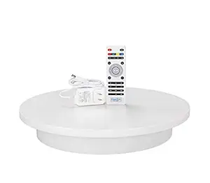 ComXim Professional 360 Degree Photography Turntable for Product Photography, 15.8in(40cm) Diameter,Automatic Remote Control Angle,Speed,Direction, Various Rotation Mode (White)
