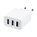Produktbild Bescita QC3.0 USB 3-Port Ladegerät, Schnellladung für iPhone / Samung Wandstecker EU, Weiß