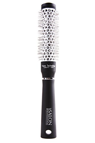 Hair Brush For Blow Drying & Straightening (Small) - Smart Salon Professional Round Barrel Heat Retaining Hair Brush. Perfect For Short Hair, Bobs, Blow Drying & Straightening. Ceramic & Nano Technology. Satisfaction Guaranteed.