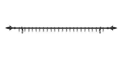 Lichtblick GL16.130.02 Gardinenstange Lilie, 16 mm, ausziehbar 150 – 265 cm – Metall, Schwarz - 3