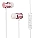 Produktbild Yigatech Bluetooth Kopfhörer In Ear Sport V4.1,CVC 6.0 Lärmminderung Schweißresistent Wireless Stereo magnetischer Headset,mit 10 Meter Reichweite, eingebautes Mikrofon (Roségold)