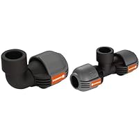 Gardena 2784, L-Stück Sprinkler-System & Sprinklersystem T-Stück mit Gewinde: Verbindungsstück für Entwässerungsventil…