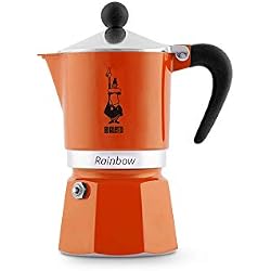 Bialetti 4992 Machine à Expresso pour 3 Tasses, Aluminium, Orange, 30 x 20 x 15 cm