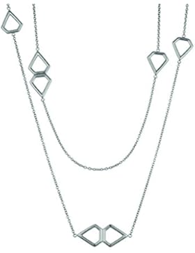 Liebeskind Berlin Damen-Kette mit Anhänger Mutlti Icon Collier Silber 85 cm