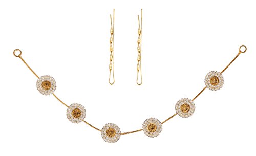 ACCESSHER Wedding and Party Fancy Tiara with Pin Hair Accessories for Women & Girls