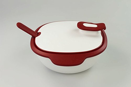 TUPPERWARE Thermo-Duo 2,25LWarmie-Tups Servieren+Servierlöffel Iso-Duo rot weiß 14864 - 3