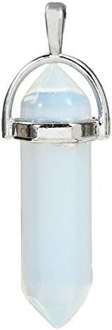 1 x Natural Opal Crystal Healing Point Chakra Cut Gemstone Pendant Reiki Necklace - LB75385