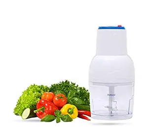 OURASI Chopper 250 Watt, Electric Chopper Vegetable and Fruits Cutter with Two Blades, One Touch Operate For Mincing Garlic, Ginger, Onion, Vegetable, Meat, dry fruits Nuts, 1 Years Warranty, 750 ML Bowl.