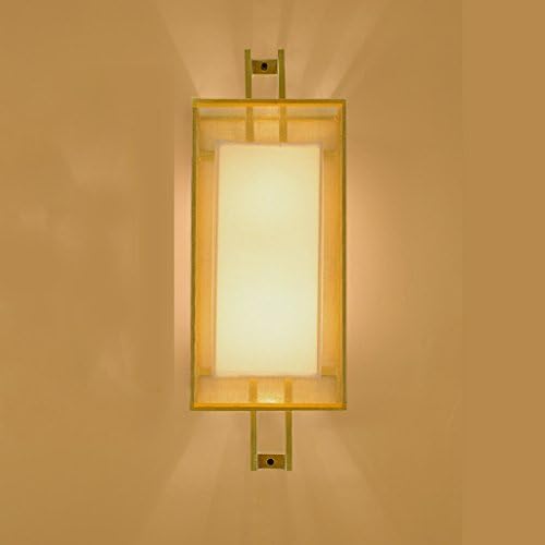 modern new Chinese wall Living room bedroom bedside lamp wall of light Rectangular Wall lamp iron gangway Hotel Wall lamp-H