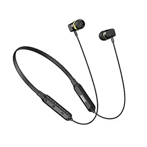 Aroma NB121A Wireless Bluetooth In Ear Neckband Earphone with Mic (Black)