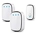 Price comparison product image Wireless Doorbell Chime Waterproof Remote 2 Plug-in Receivers 1000-Feet 300m Range 36 Tunes 1 Push Button & 2 Receivers Without Battery Required Adjustable Volume LED Lights Hardware Included (white)
