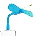 Produktbild NiceButy Android-Version Mini-USB-Ventilator, iPhone-Version tragbaren Handheld-Fan persönlichen Desktop Desktop Kühlventilator im Freien Familie reisen Mini-Ventilator (gelegentliche Farbe) Haushaltsprodukte