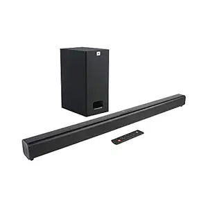 (Renewed) JBL Cinema SB 231 2.1 Channel Soundbar with Wired Subwoofer (110Watts, Dolby Digital, Extra Deep Bass)- Black