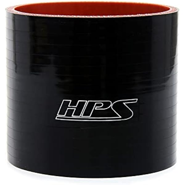 HPS High Temperature Silicone Reducer Coupler - 5/8 To 1 Inch 4-Ply Reinforced Black Hose