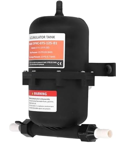Ejoyous Mini Réservoir Accumulateur 0.75L 125PSI – Régulateur De Pression Pour Pompe à Eau, étanche Pour Bateau, Camping-car Et Maison