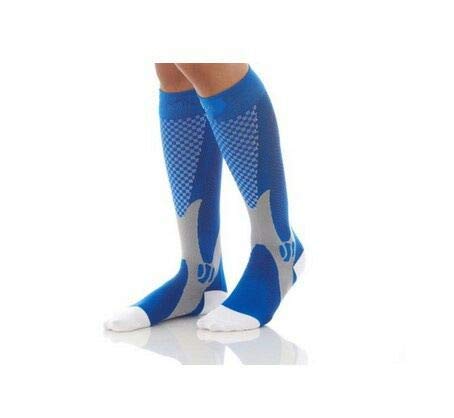Preisvergleich Produktbild Alemin Blue Kniestrümpfe mittlerer Länge, Fußballsocken für Männer und Frauen, Kniestrümpfe für Jungen und Mädchen, Varicosity Blood Vessel Expanded Medical-Socken für die Schule