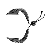 Happy Event Luxuriöses Armband Ersatz Girly Uhrenarmband für Apple Watch 4 40mm (Schwarz)