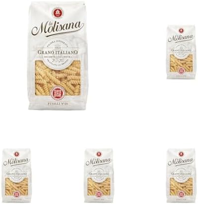 La Molisana, Fusilli n. 28, Pasta da Solo Grano Italiano - Trafilata al Bronzo, Ruvida e Tenace con Eccellente Tenuta in Cottura - Confezione da 2500 g