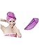 Moolecole Fashion Absorbent Bamboo Fiber Hair Dry Towel Thickened Shower Cap Hair Turban Quick Dry Hat Cap Purple