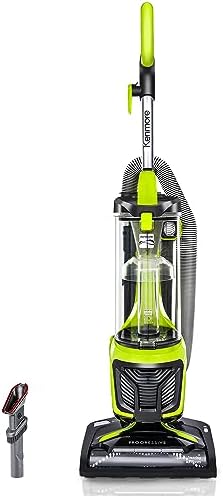 Kenmore DU2001 Aspirapolvere verticale senza sacco per moquette con sistema a 2 motori, coppa antipolvere XL, strumento combinato 3 in 1, giallo