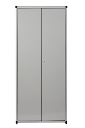 XXL Metallschrank in Hellgrau mit 4 höhenverstellbaren Böden. Außenmaß 80 x 44 x 180 cm. Solide Konstruktion, TÜV geprüft. - 5