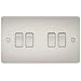 Produktbild Knightsbridge FPAV4100PL 10 A 4G 2-Way Switch with Flat Plate - Pearl by Knightsbridge