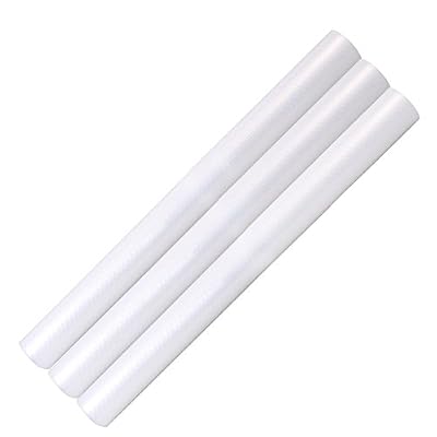 Amorus Lot de 3 Rouleaux Tapis Fond de Tiroir Antidérapant, DIY Revêtements/Films de Tiroir/Tapis de réfrigérateur Antibactérien, 45 x 150CM (Transparent)