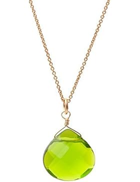 David Aubrey - Halskette Quarztropfen Grün Grün