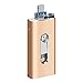 Produktbild iPhone-Computer mit IOS Flash-Drive externe verschlüsselte Pen Drive 3-in-1, OTG Lightning, USB 3.0 Speicher für Apple iOS und Android gold 64 GB