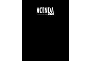 Agenda Semainier 2024: Agenda Semainier Noir | Une semaine Sur 2 page | Planificateur avec heures de 7h à 21h avec large espace pour notes et to do list | Grand format de Janvier 2024 à Décembre 2024