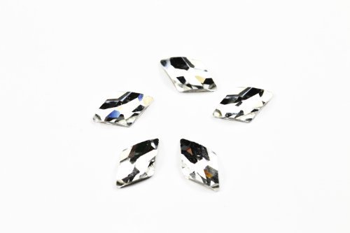 Swarovski Crystals Rhombus Flat Back Article 2709 - Small Pack-Crystal Clear-10 X 6Mm-5