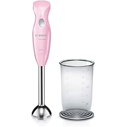 Mixeur plongeant, 400 W, acier inoxydable, pied amovible, bol gradué, Bosch MSM2410D Gentle Pink/Grau