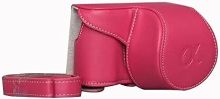 HKYIYO PU Leather Camera Case Cover Bag for Sony Alpha 6300 A6300 16-50 Lens Camera - Rose