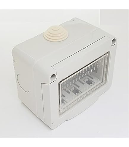 Scatola Portafrutti Da Esterno IP40 Per Vimar Plana – 1 Modulo, Custodia Parete, Compatibile Serie Civile - 3
