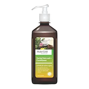 Muktigold Herbal Hairwash With Conditioner 500 ml | With The Goodness Of Herbs | Added Hair Repair System For Soft| Made With 100% Herbal Extracts| 100 % natural Herbal Extracts | WHO-GLP,GMP,ISO Certified Product