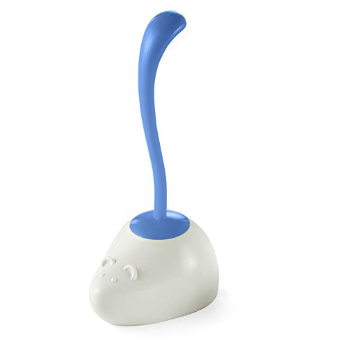 Outlook Design WC Mouse Escobilla para baño, Azul y Blanco