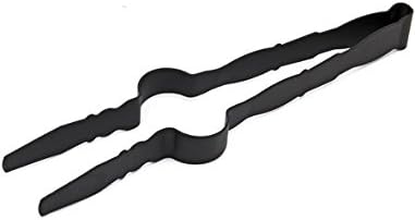 Elegant XXL Shisha Coal Tongs and Head Plier 2in1/30 cm Stainless Steel Extra Long, in Black Matt Diamond Shisha
