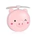 Produktbild GSYYSZD Handheld Elektrische Fans, 2 Stücke Kleine Mini Tragbare Outdoor Fan USB Wiederaufladbare Mädchen Sicher Faltbare Make-Up kosmetikspiegel led licht Schwein